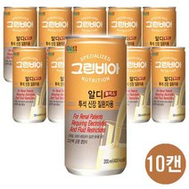 그린비아 알디플러스 10캔 투석 신장질환 환자용 균형 영양식 환자식, 200ml 10캔, 10개, 200ml
