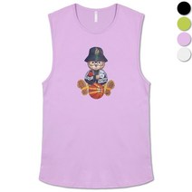 일루소 남여공용 베스킷 베어 민소매 나시 티셔츠 4color