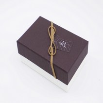 비엘씨 다우니 레자크 종이 직사각 선물 상자, 1개, 브라운