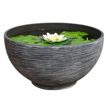 수반 연꽃 연못 수경 화분 돌 정원꾸미기 장식 카페, 스톤 S사이즈(직경 35cm)