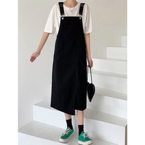 여자 멜빵 바지 청 데님 여성 큰 사이즈 스커트 가을 ​​새로운 뚱뚱한 배 모양의 그림