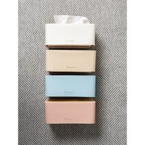 인테리어 소품 가죽 커버 화이트 우드 티슈케이스 직사각 휴지케이스, 화이트우드케이스+가죽 브라운