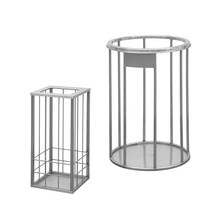 패블러스 테러방지용 스텐레스 파이프 쓰레기통, 원형 파이프휴지통 (385x580), 1개