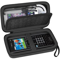 PAIYULE 텍사스 Instruments Ti Nspire CX CAS Ti-84 Plus CE 그래픽 계산기용 여행용 케이스 펜 케이블 기타 액세서리를 위한 대용량 블랙 (, FullBlack_for TI-Nspire CX