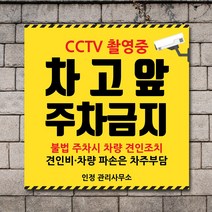 배너마켓 외부차량 주차금지 스티커 제작 표지판 입간판 견인 CCTV 감시중 안내표지판, No.06 A타입 외부차량 주차금지 표지판 스티커