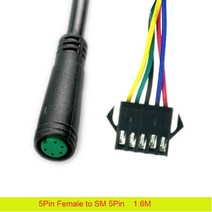 속도계 FENGCHANG 전기 자전거 LCD 디스플레이 패널 엄지 스로틀 스쿠터 S886 S866 5 핀 6, 8.5P Female to SM 16m