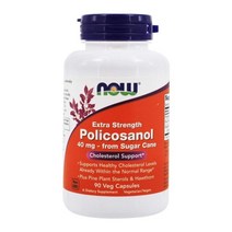 NOW Foods 미국직배송 나우 푸드 폴리코사놀 40mg 90베지캡슐 정품, 2병