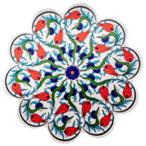 터키 도자기 냄비받침 Yellow + Multi Color Line 7종 돌 웨딩 결혼 고희 환갑 답례품 냄비받침답례품, HP136