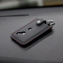 주주 르노 삼성 카본 가죽 스마트키 키케이스 레드스티치 키홀더
