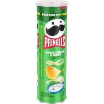 프링글스 포테이토 크리스프 칩 런치 스낵 샤워크림 앤 양파 5.5oz 1캔 1팩 x 6개