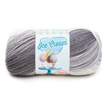 Lion Brand Yarn 아이스크림 베이비 실 쿠키 크림 베이비 (타래 1개), 기본