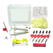 THE WAROOM SHOP MTB 자전거 유압 디스크 브레이크 오일 바늘 도구 MTB 오일 블리드 블리딩 키트, 스타일 1, 플라스틱