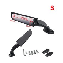 머드가드 2pcs 오토바이 미러 수정 바람 날개 조정 가능한 회전 백미러 혼다 cbr250r cbr300r cbr500r cbr600rr cbr125 pcx카울 오토바이컵홀더, 작은 거울