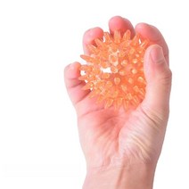 토구 트라택 트라텍 볼란스 마사지 볼 공 TPR 7CM 직경 중 소프트 스파이크, 투명 오렌지