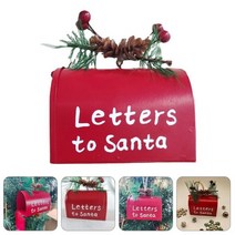 주택 우편함 인테리어 우체통 크리스마스 사탕 통 포스트 편지 상자 겨울 사서함 커버 쿠키 컨테이너 휴일 선물 1 개, 빨간색