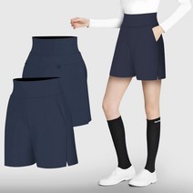 카키브라운 여성 골프 반바지 4부 밴딩 스판 여자 골프웨어 빅사이즈 55~88
