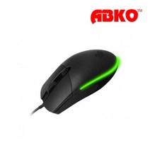 앱코 ABKO HACKER A100 레인보우 LED 게이밍 유선 마우스, 단품