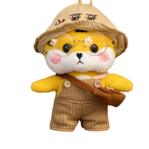 PKTOYS 귀여운 행운 건강 동물 봉제 인형 재물 장식 호랑이 인형 쿠션 생일 크리스마스 선물, 작은 배낭 안경 동생 모자 벨트 바지 스웨터, 30cm 선물 상자