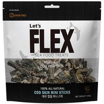 친절한도그씨 FLEX 대구껍질 미니스틱 500g 코드스킨 애견간식, 1