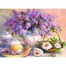 세진 NEW 보석십자수 3D 72가지 신제품 새로운 취미생활 보석 십자수 보석십자수, 34x44 피지않은 튤립