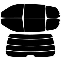 로톰 카니발 측후면 썬팅필름 DIY 셀프 열차단 썬팅지, 뉴카니발 (06-10), RTF-7S 15 (중간), 기아