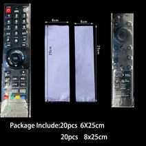 50 PCS 투명 PVC 열 수축 포장 가방 TV/에어컨 원격 제어 방진 씰링 필름 보호 커버, 01 20xS 20xL