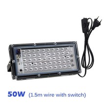 MBVKA-50W 100W LED UV 블랙 라이트 무대 자외선 플러드 효과 조명 할로윈 크리스마스 댄스 DJ 디스코 파, 01 50W_02 110V US Plug