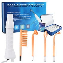 고주파 전극 지팡이 네온 치료 유리 튜브 여드름 스팟 리무버 미용 얼굴 기계 4 개, 02 US Plug