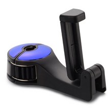 자동차 뒷좌석 후크 다기능 교수형 보관 휴대 전화 홀더 게으른 브래킷 뒷좌석 전화 머리 받침 브래킷 전화 홀더, 협력사, 파란색, 파란색