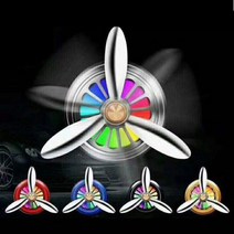 상쾌한 차량 내부 공기 선물용 프로펠러 LED 송풍구 차량용 방향제 디퓨저, 블랙_화이트머스크