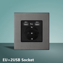 융스위치 iot스위치 IOT스위치 융콘센트 Avoir 그레이 토글 스위치 전기 소켓 EU 프랑스어 표준 플러그 어, 16 EU2USB Socket