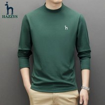 헤지스 Hazzys 긴소매 티셔츠 하프넥 단색 남성 맨투맨 티셔츠