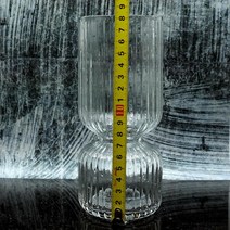 조지아백합 투명유리 고블릿 플레어화병 18cm 아게라덤 화장대 소파 심포리카르포스