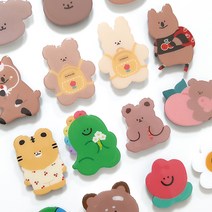 캐릭터 에폭시 모양 그립톡 모음 커플 스마트톡 아이폰 갤럭시 폰거치대, G.체리라쿤