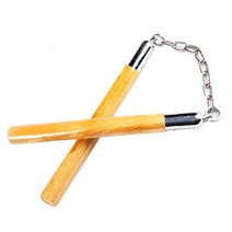 고급우드 스틸체인 가벼운쌍절곤 합기도 소음없는운동 태권도소품 봉돌리기 연습용, 우드레드쌍절곤