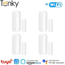 문열림센서 동체 감지기 tenky tuya smart wifi 도어 센서 도어 열림닫힘 홈 알람 보안 보호 alexa google을 통한 스마트 라이프 제어, 3pcs 도어 센서