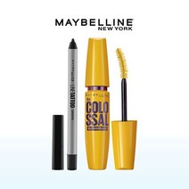 CJ기획세트메이블린뉴욕 콜로썰 마스카라+라인 타투 크레용 906140, 블랙, 브라운