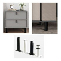 T자 가구 서랍장 장식장 탁자 다리 길이조절 리폼 수리 수선 부품, 38x80mm_블랙