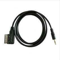 1PC 음악 인터페이스 AMI MMI ~ 3.5mm 오디오 보조 AUX MP3 어댑터 케이블 아우디 A3 A4 A5 A6 A6 Q3 Q5 Q7 DY001, 검은색, 1개