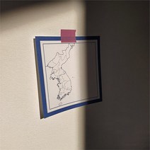 우리일쌍 대한민국 한반도 지도 클래식 블루 심플 메모지 한국사 역사 공부 굿즈 떡메모지