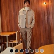 [지오다노]남 기모 밴딩 테이퍼드 슬랙스 112915