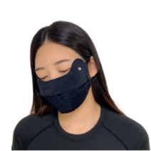 해피쇼핑 골프마스크 자외선차단 얼굴햇빛가리개 등산 러닝 스포츠 안면 마스크 팔토시 증정, 블랙