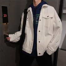 FANSYLI 남성 데님 코트 봄 가을 캐주얼 재킷 9F