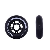 Rollerex VXT500 RipStik 휠 (다양한 색상 옵션 가능) (2팩) (스틸 블랙) (80mm) - RipStiks 인라인 스케이트에 사용, Steel Black