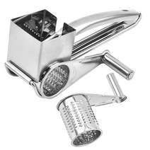 H4GD 핸드 크랭크 치즈 강판 스테인레스 스틸 로타리 야채 당근 생강 슬라이서, A