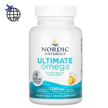노르딕내츄럴스 비린내 없는 오메가 3 피쉬 오일 레몬 640mg 60정 CHECKYOU