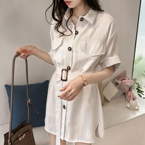 수스다 빈티지 벨티드 원피스 드레스 빅사이즈