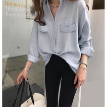 순이들 여성 베이직 루즈핏 쉬폰 블라우스