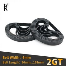 RC 벨트 체인 2GT 고무 폐쇄 타이밍 폭 6mm 길이 96 98 100 106 112 118 124 130 138mm GT2 드라이브 컨베이어 톱니, 2GT-96, 벨트 폭 6mm 5개