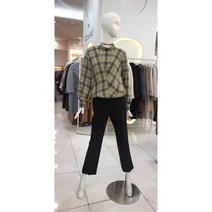 씨씨콜렉트 라이트그린 체크패턴 블라우스 C204MSC040LN